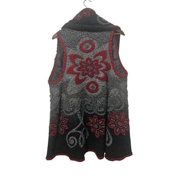 Charlie B Sweater Vest Italy Women's Size OS Funky Art-Wear Wool Cozy - Picture 2 of 5